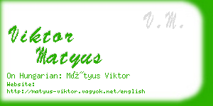 viktor matyus business card